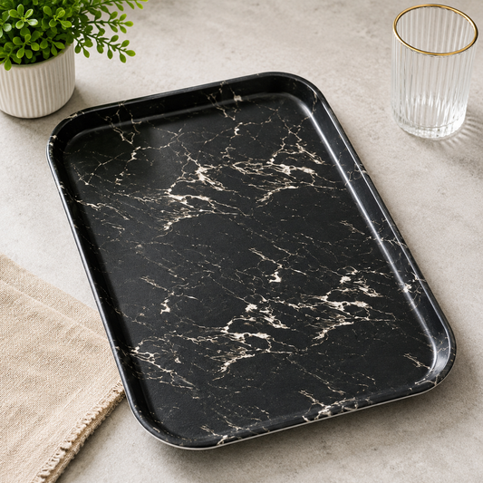 Elegant Marble Design Serving Tray-Medium