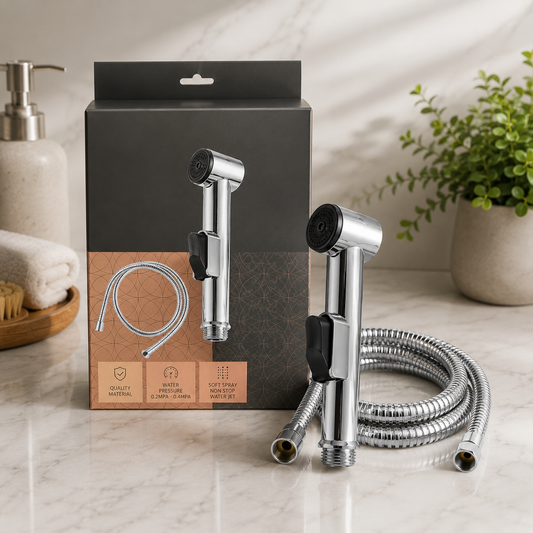 Geepas Chrome Shattaf Bidet Spray Set