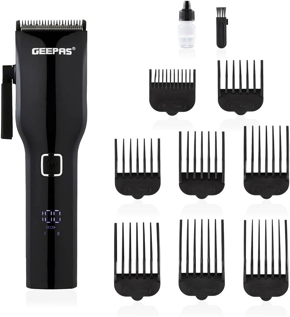 GEEPAS Professional Hair Clipper – Digital Electric Stubble Beard Trimmer, Hair Clipper