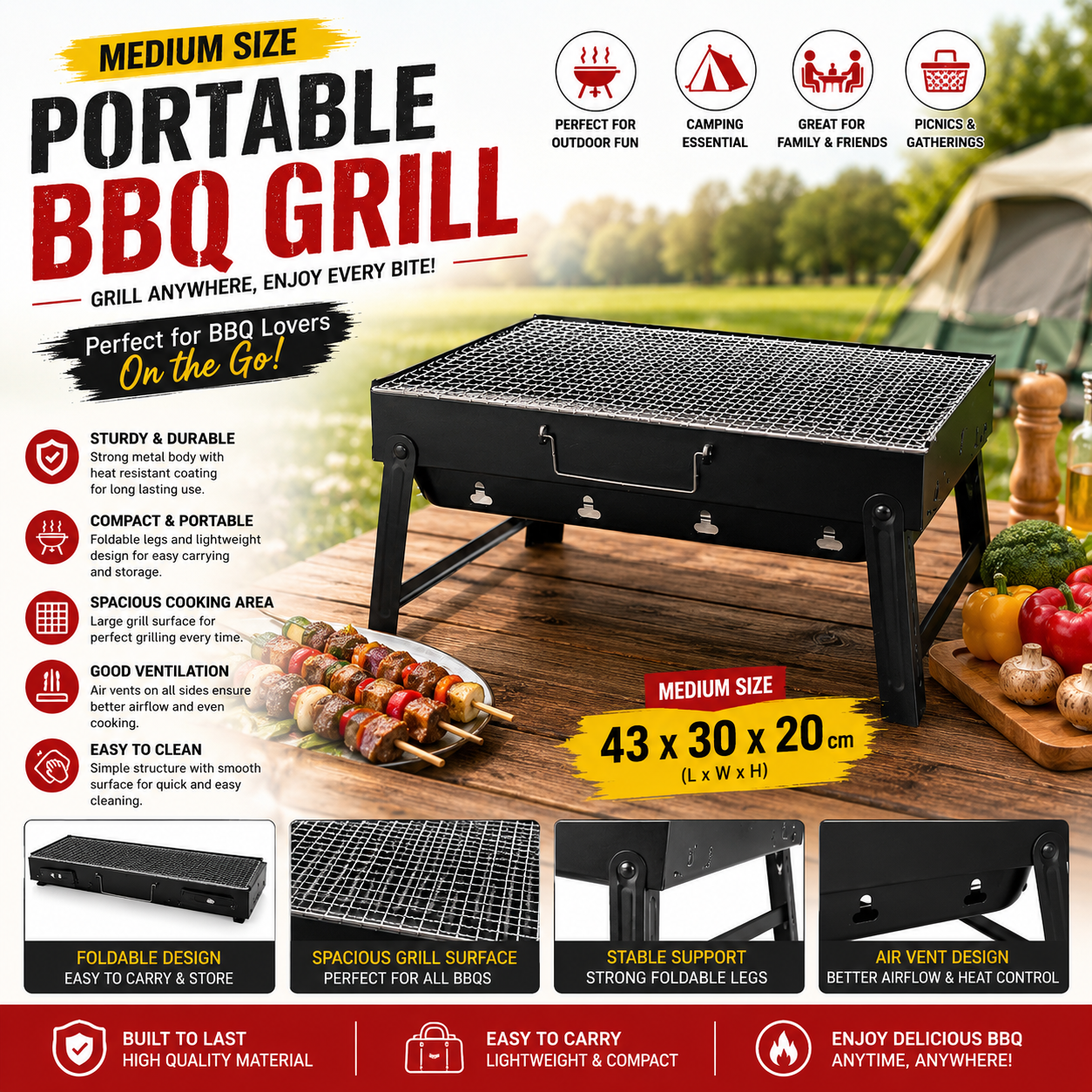 Medium Foldable BBQ Stand