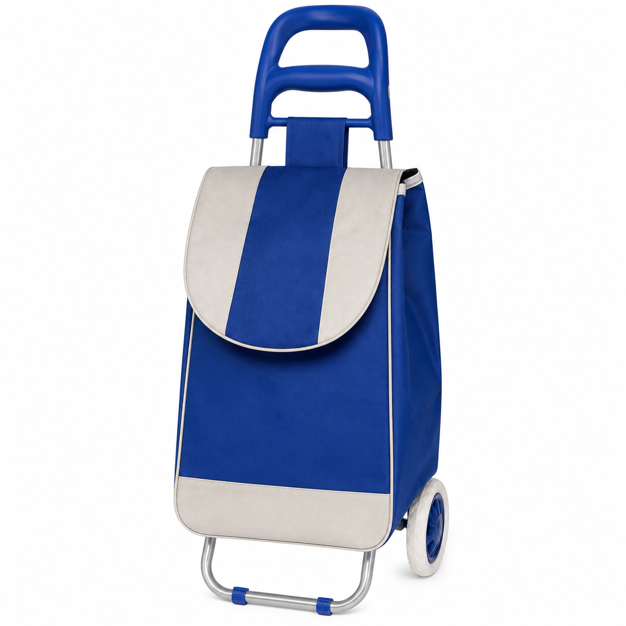 2 Wheel Shopping Trolley Bag with Handle – Lightweight Folding Grocery Cart on Wheels