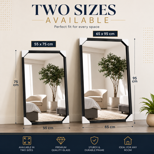 Modern Premium Full Length Wall Mirror– Available in 55x75cm & 65x95cm