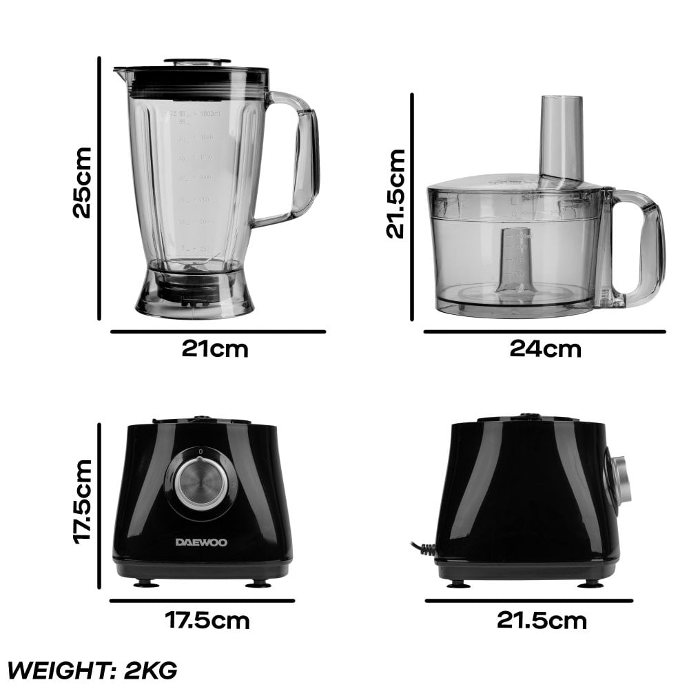 Daewoo 750W Food Processor & Blender Combo