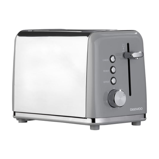 Daewoo Grey Kensington 2 Slice Toaster