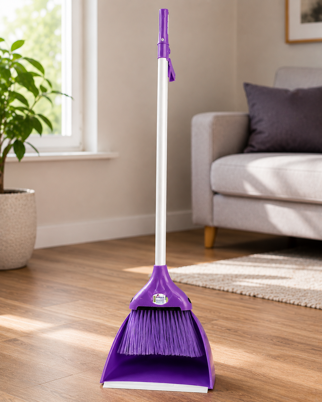 Broom & Dustpan Set with Long Handle