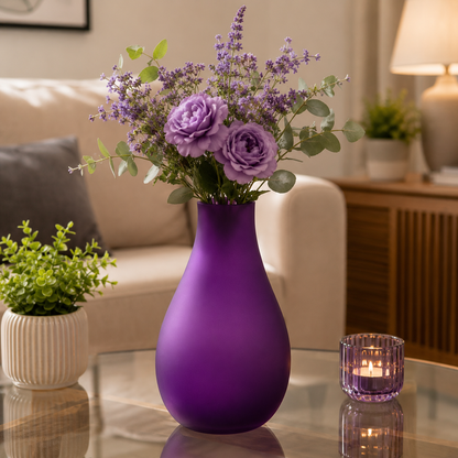 Purple Decorative Bottle Flower Vase 15–20cm