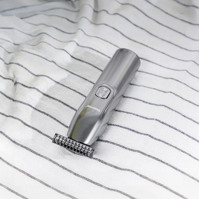 GEEPAS Brushed Stainless Steel Electric Rechargeable Hair & Beard Trimmer