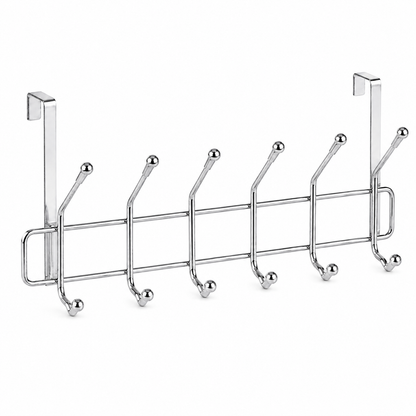 Stainless Steel Hook Over Door Hanger Rack