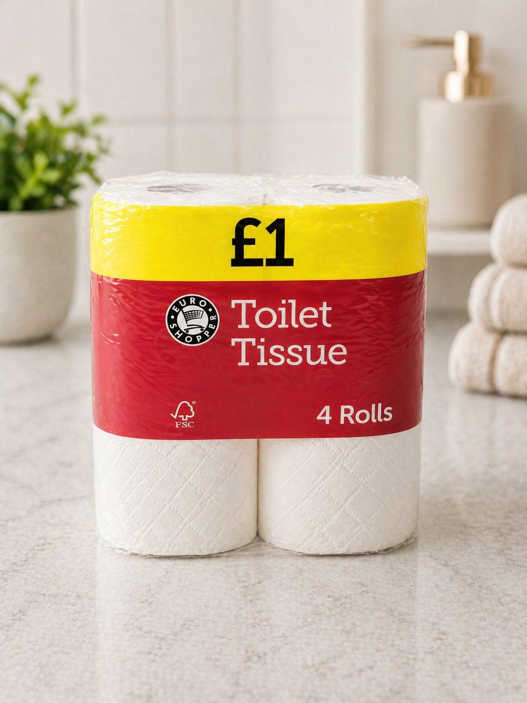 Pack of 4 Toilet Tissue Rolls