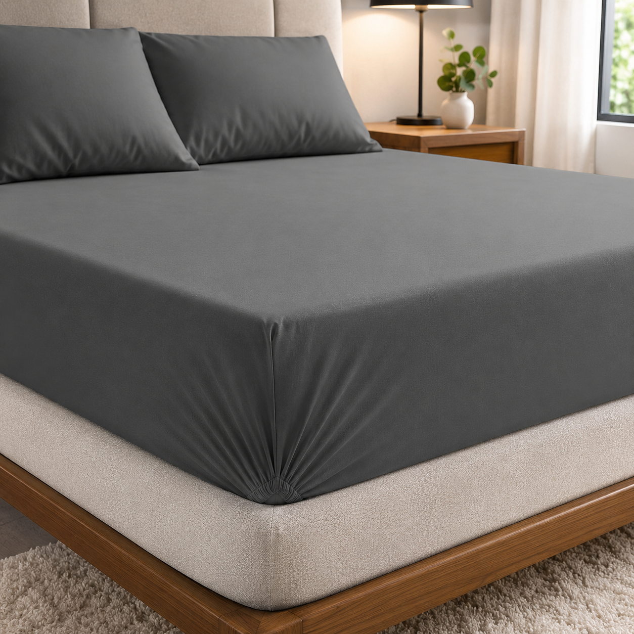 Luxury 100% Cotton Fitted Bed Sheet