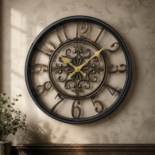 Vintage Style Wall Clock 30cm – Antique Roman Numeral Design
