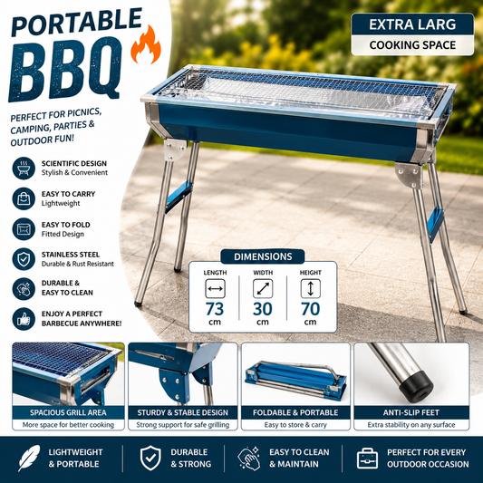 Extra Large Portable BBQ Grill Stand