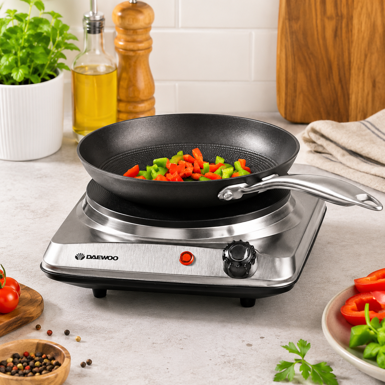 Daewoo Single Hot Plate – 1500W Portable Electric Hob