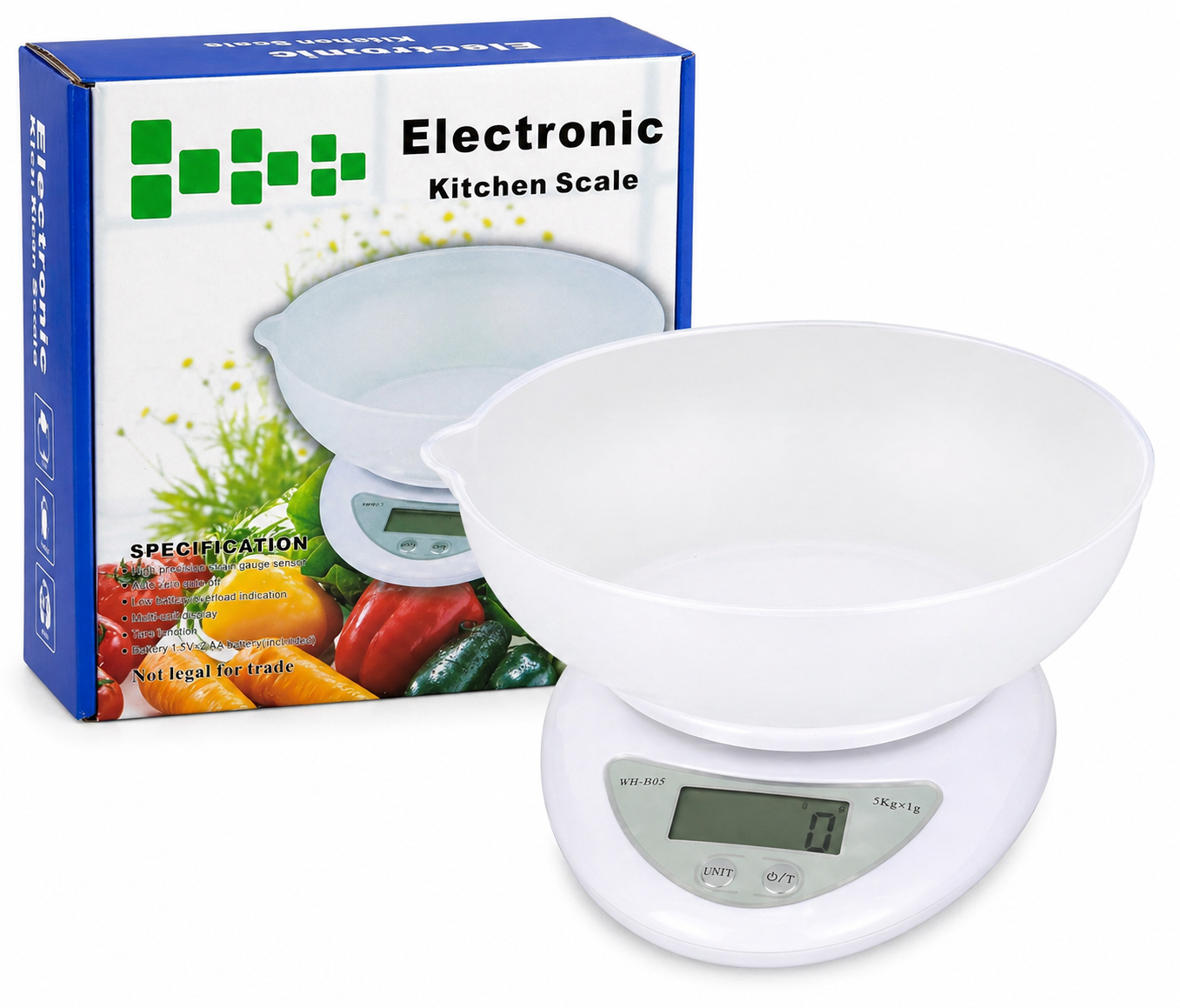 Electronic Kitchen Scale with Bowl – Digital Food Weighing Scale