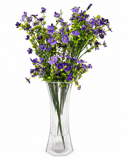 Clear Plastic Flower Vase– Lightweight Decorative Vase