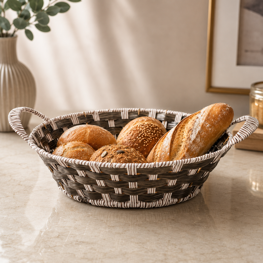 Rectangular Bread Basket with Handles