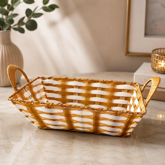 Rectangular Bread Basket with Handles