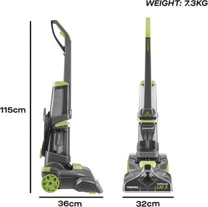 Daewoo Hurricane Cat 5 Upright Carpet Cleaner Washer – 800W