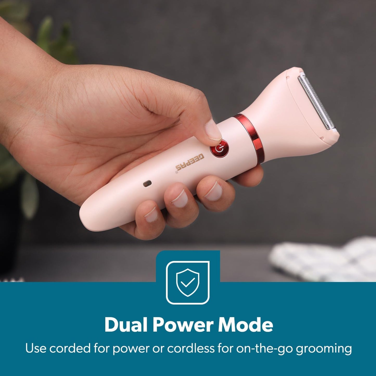GEEPAS 3-in-1 Waterproof Lady Shaver Set