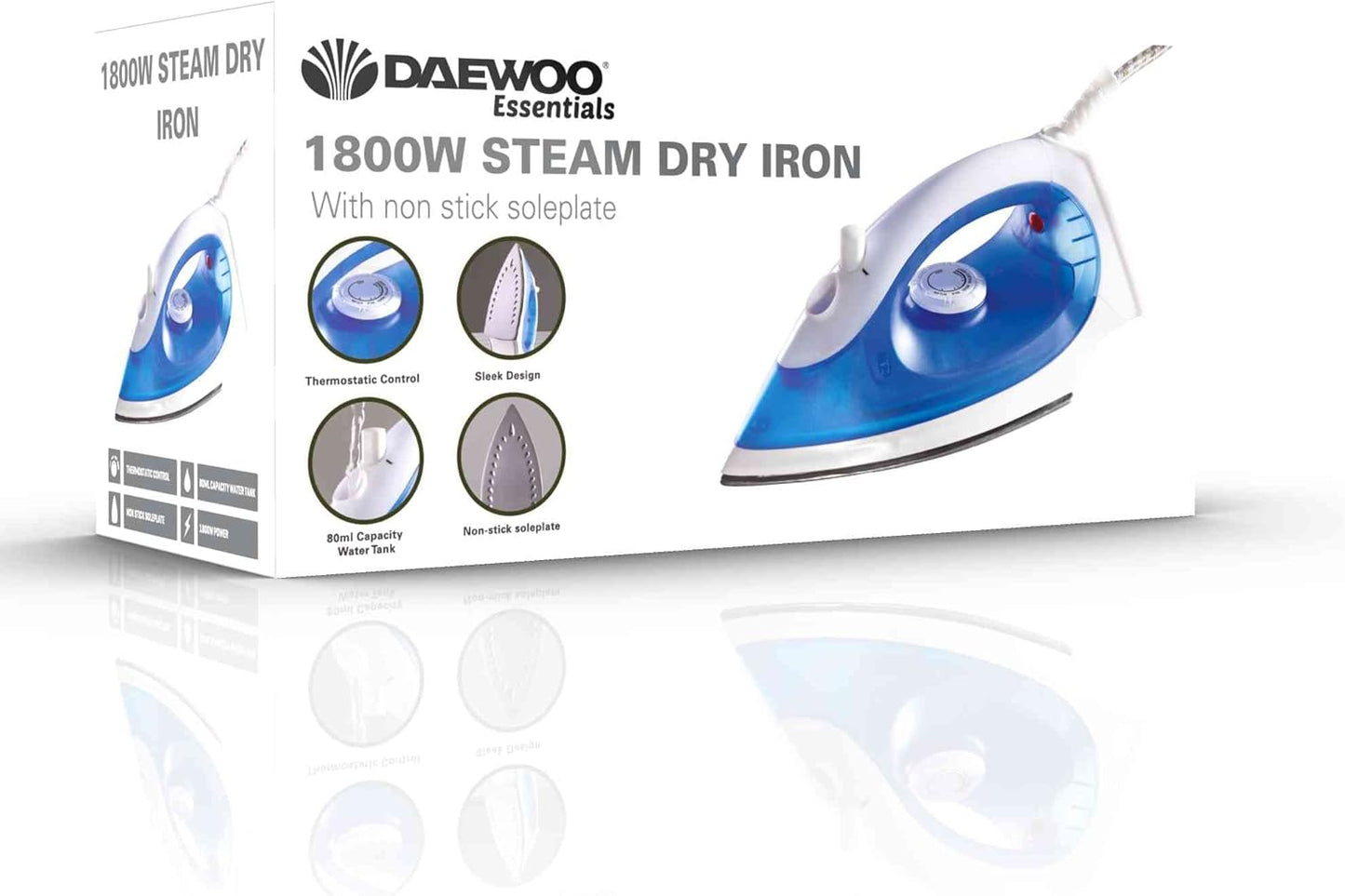 Daewoo 1800W Steam Dry Iron