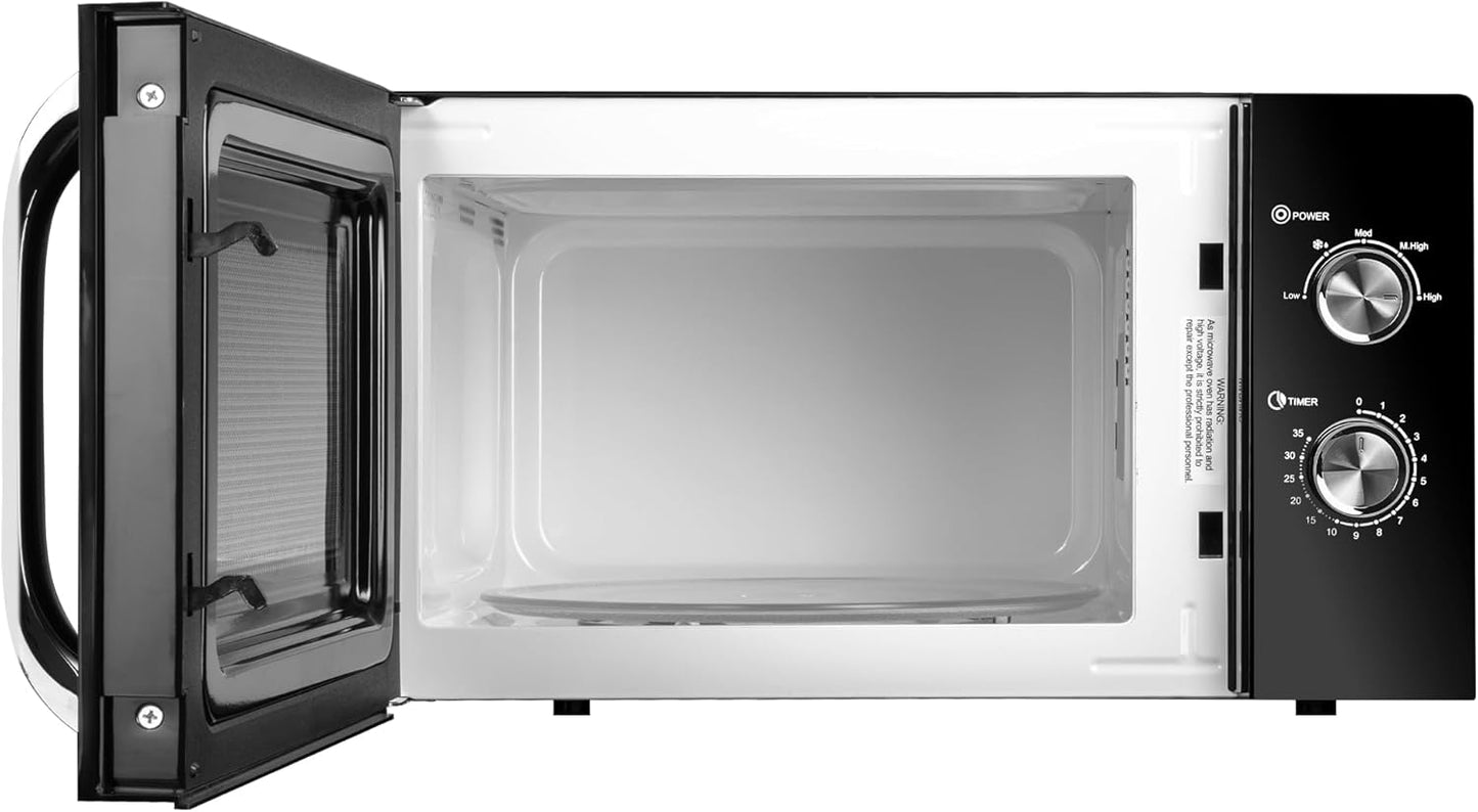 Daewoo 23L 800W Manual Microwave – Black | Extra-Large Capacity