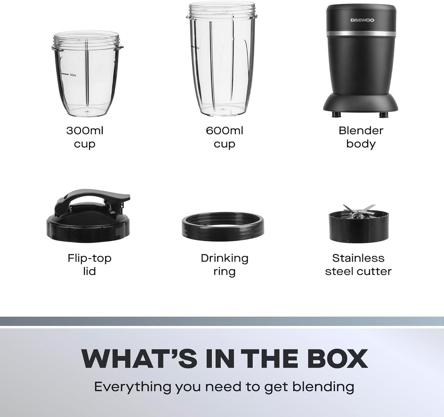 Daewoo Ultra Blend 1000W Personal Blender – High Power Smoothie Maker