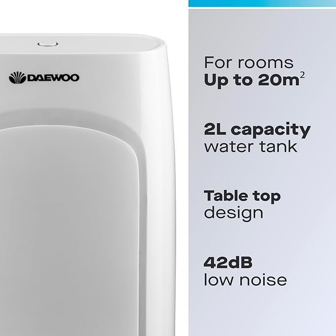 Daewoo 2L Portable Dehumidifier