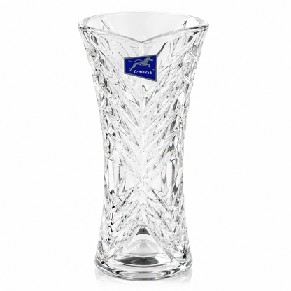Crystal Glass Flower Vase Clear 15-20cm appox
