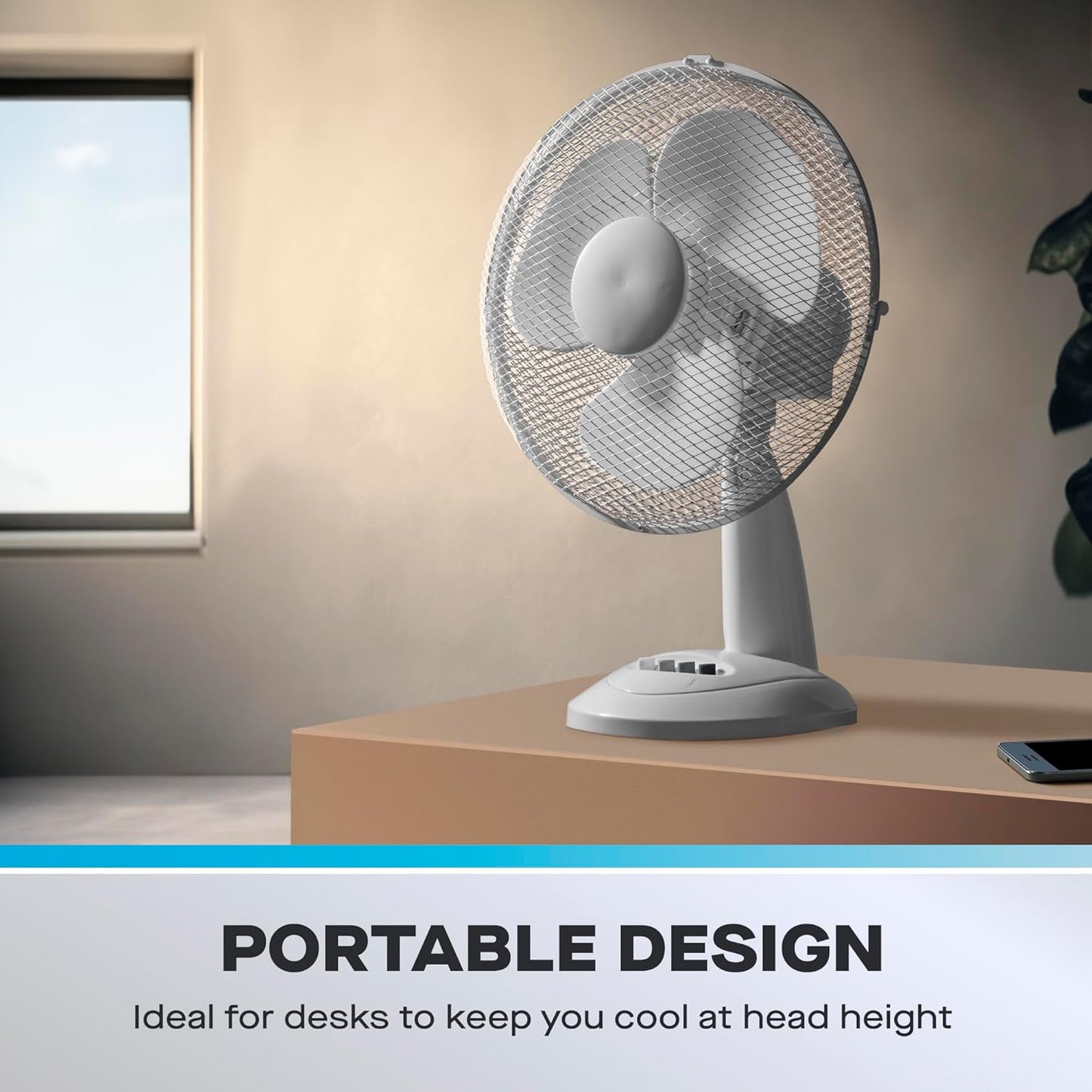 Daewoo 12 Inch Oscillating Desk Fan