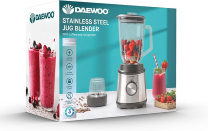 Daewoo 2-in-1 Jug Blender & Grinder – 1500ml Family Blender  Black