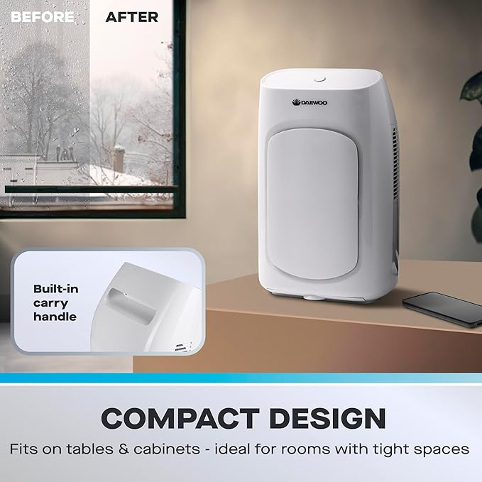 Daewoo 2L Portable Dehumidifier