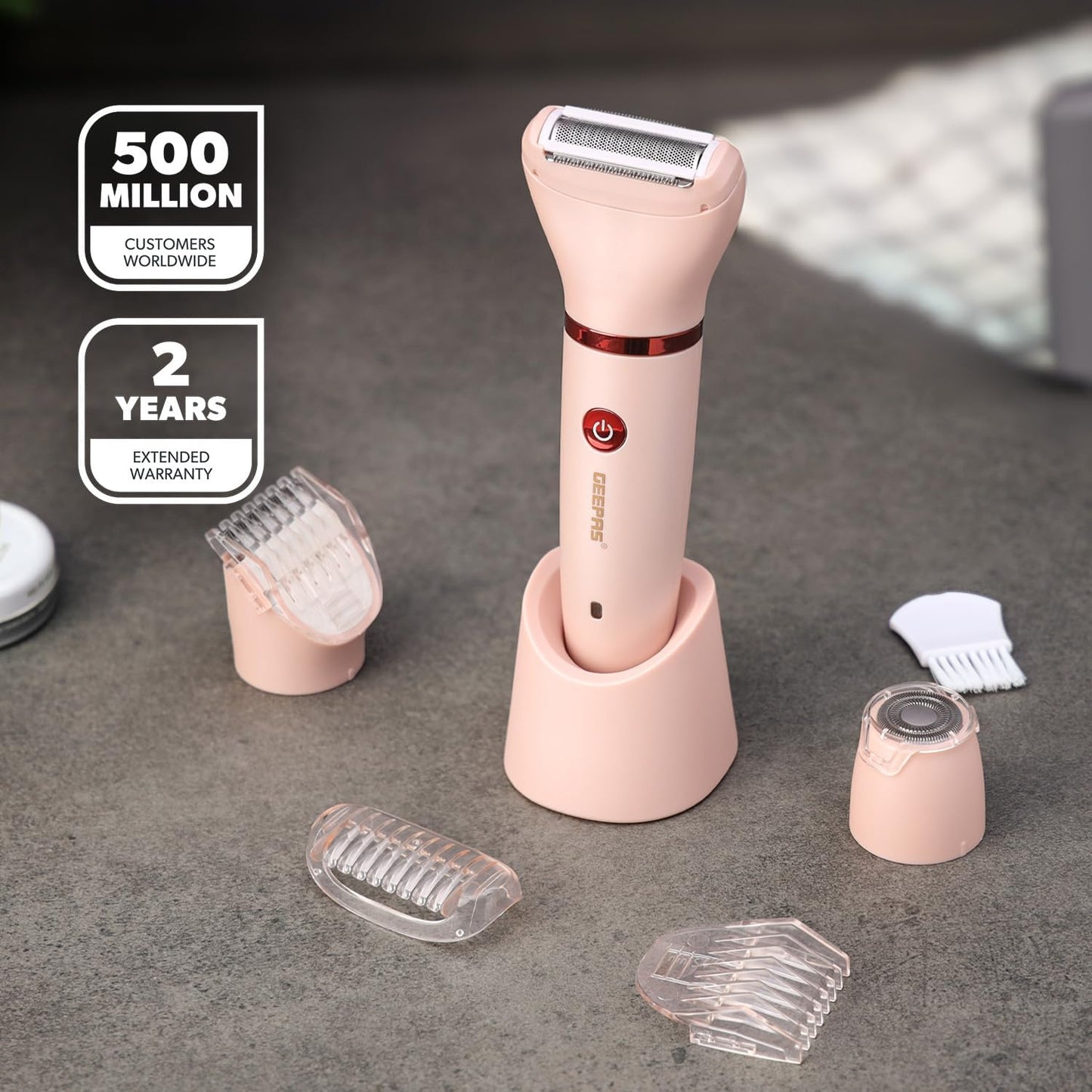 GEEPAS 3-in-1 Waterproof Lady Shaver Set