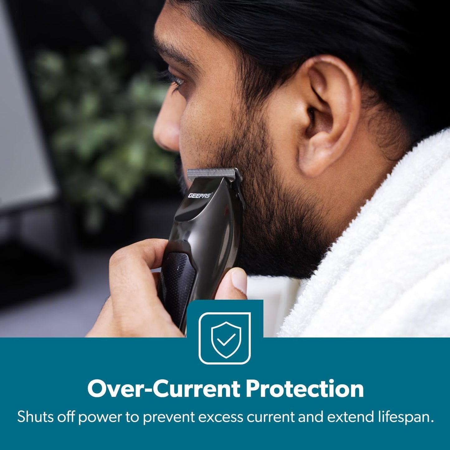 GEEPAS Rechargeable Digital Hair Trimmer