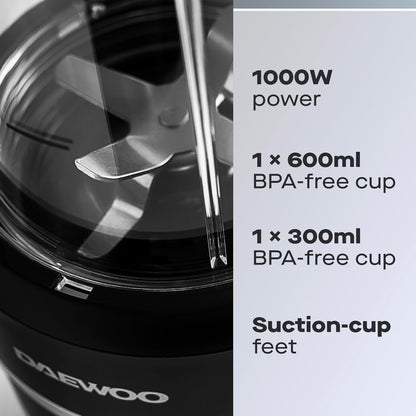 Daewoo Ultra Blend 1000W Personal Blender – High Power Smoothie Maker