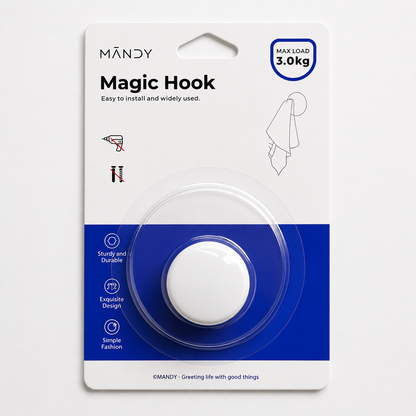 Magic Hook- Self Adhesive Wall Hook and Heavy Duty