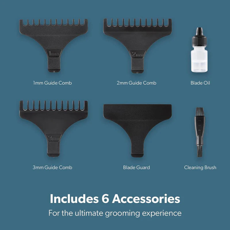 GEEPAS 6-In-1 Rechargeable Hair Clipper & Electric Trimmer