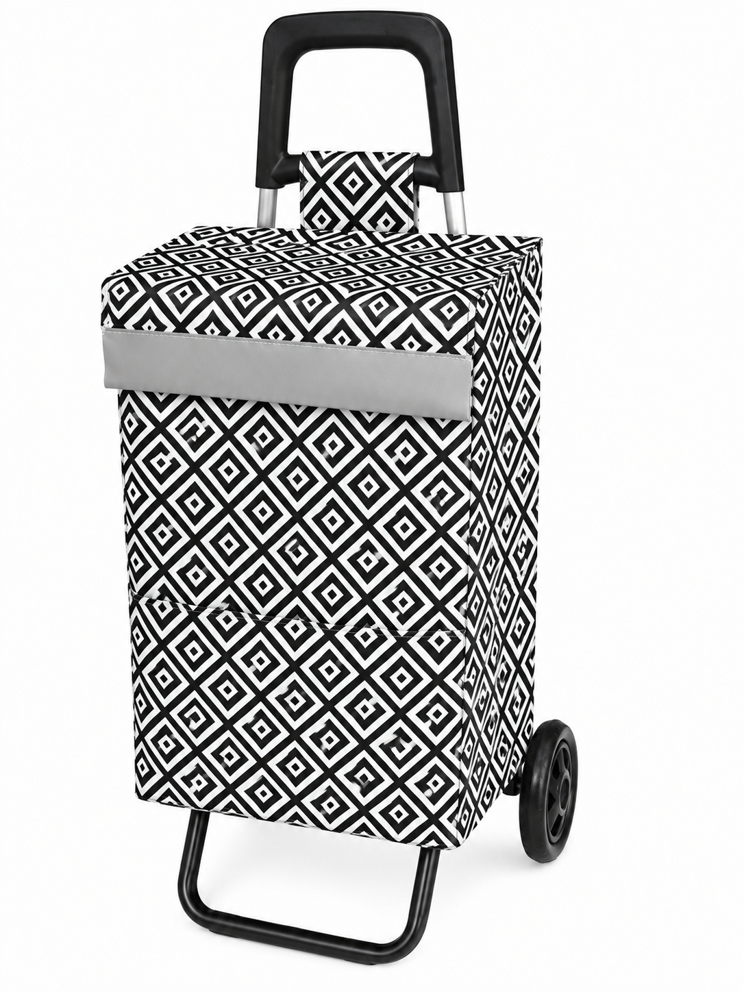 Square Shopping Trolley with Handle and Wheels