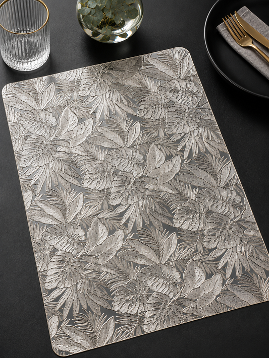 Luxury Transparent Tropical Leaf Table Mat