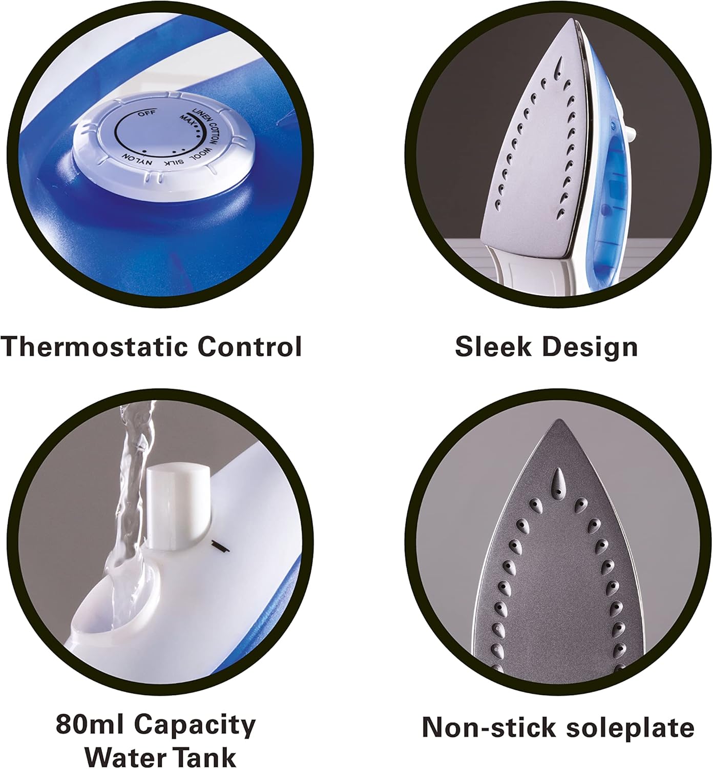 Daewoo 1800W Steam Dry Iron