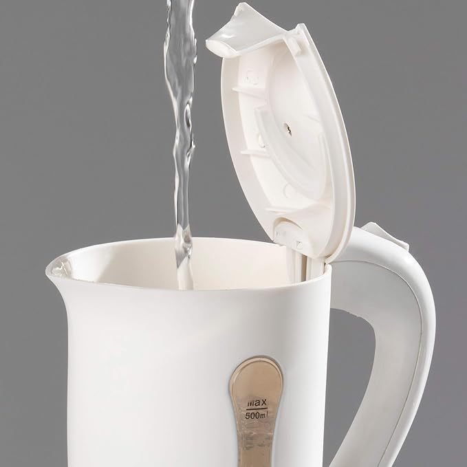 Daewoo 0.5L Travel Plastic Kettle White