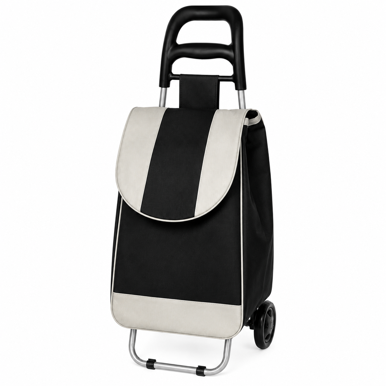 2 Wheel Shopping Trolley Bag with Handle – Lightweight Folding Grocery Cart on Wheels