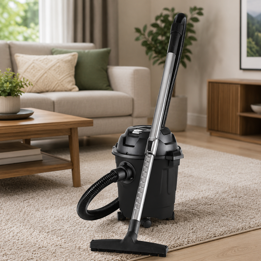 Daewoo 10L Black Wet & Dry Cylinder Vacuum Cleaner, 1000W