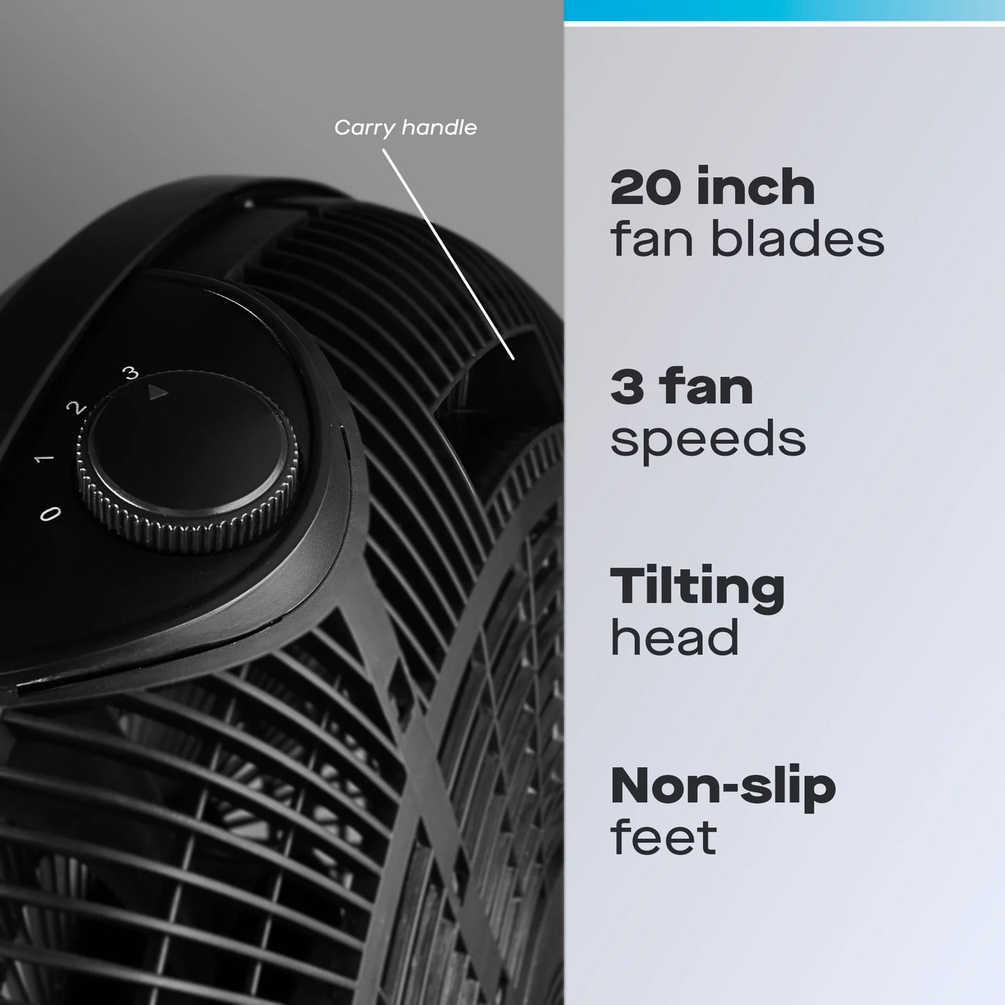 Daewoo 20" Velocity Floor Fan 90W
