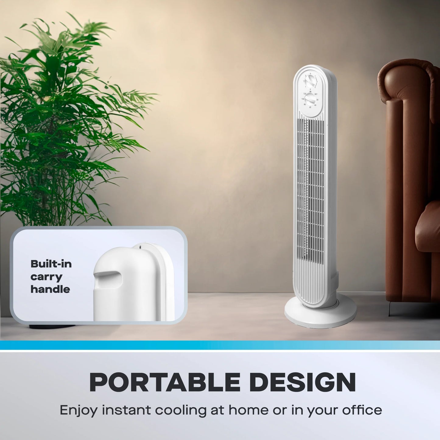 Daewoo Slimline Tower Fan 50W