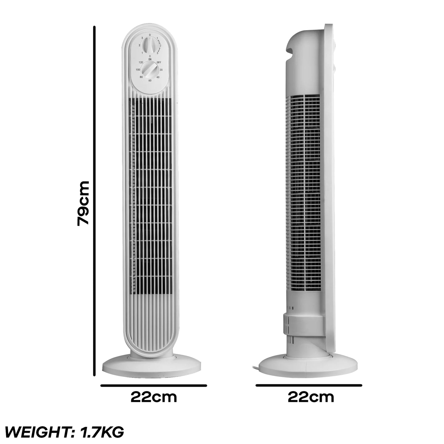 Daewoo Slimline Tower Fan 50W