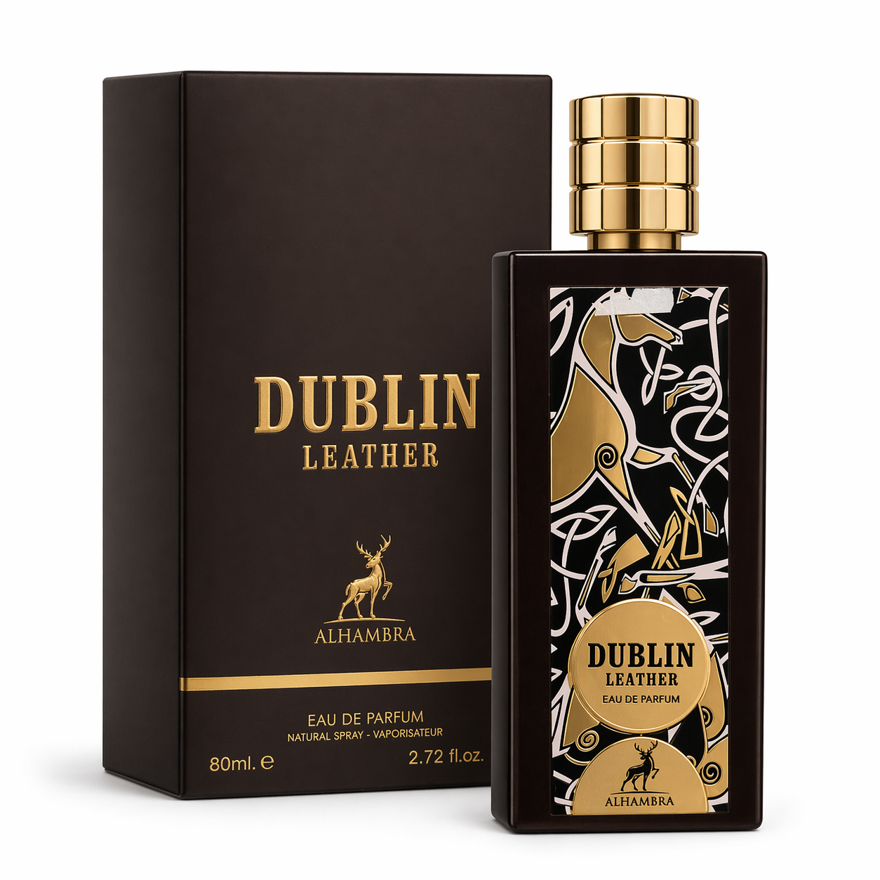 Dublin Leather Eau De Parfum by Alhambra – 80ml