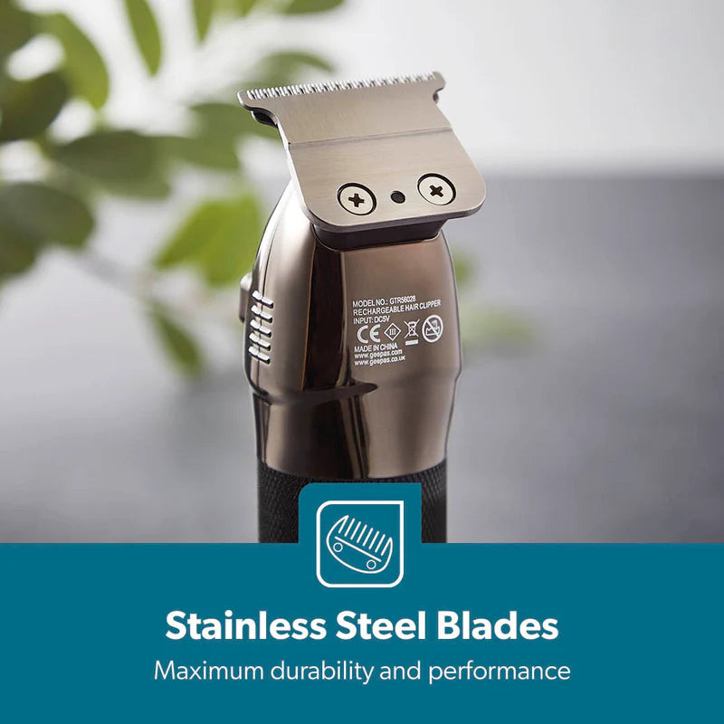 GEEPAS 4-in-1 Rechargeable Trimmer and Clipper with LED Display