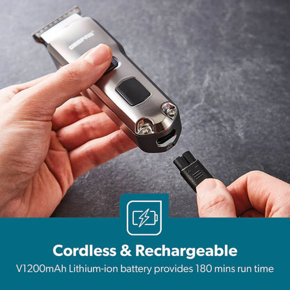 GEEPAS Waterproof and Rechargeable Hair & Beard Trimmer