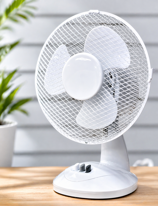 Daewoo 9" White Desktop Fan