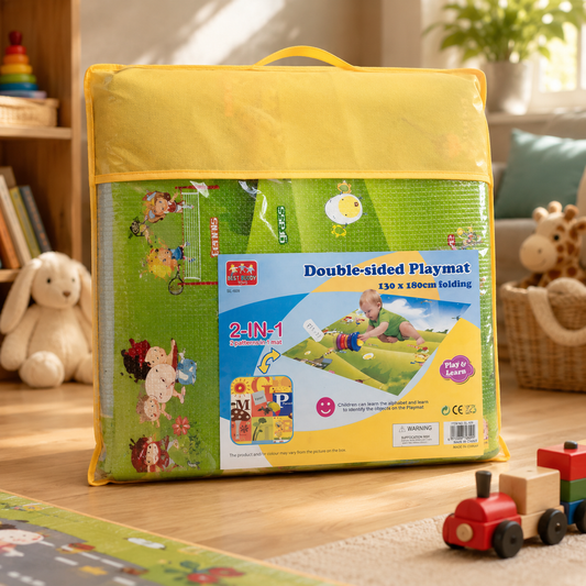 Double Sided Folding Kids Play Mat 130x180cm Waterproof Playmat